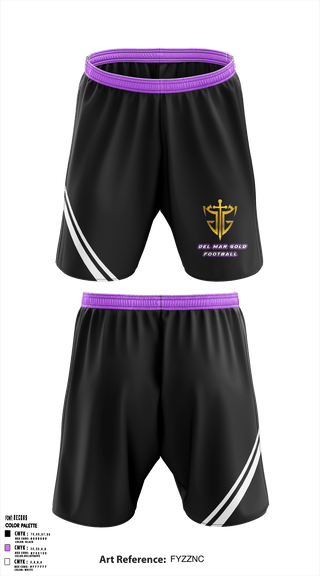 Athletic Shorts With Pockets, Del Mar Gold, Football, Teamtime, Team time, sublimation, custom sports apparel, team uniforms, spirit wear, spiritwear, sports uniforms, custom shirts, team store, custom team store, fundraiser sports, apparel fundraiser