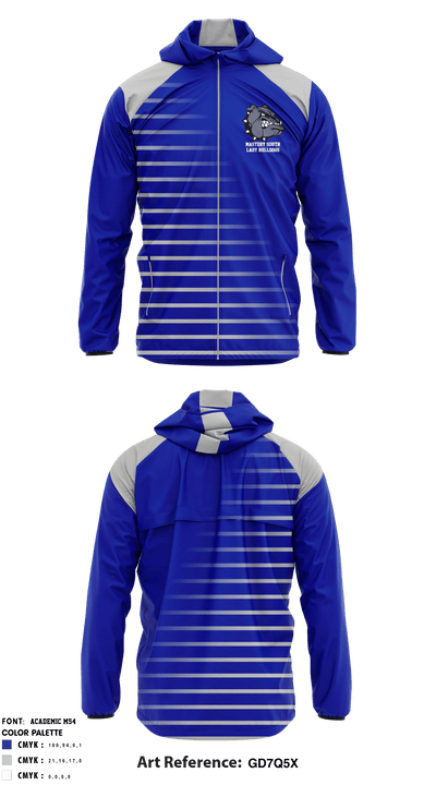 Mastery South Lady Bulldogs 88871826 Windbreaker - 2