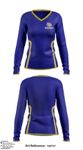 C D Hylton High School Basketball 34862109 Women's Long Sleeve V-neck Shirt - 1
