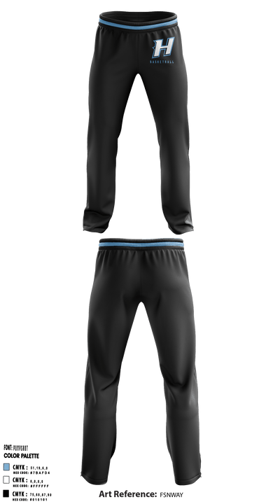 Players ONLY Huntingtown Girls Basketball 50634737 Sweatpants - 3