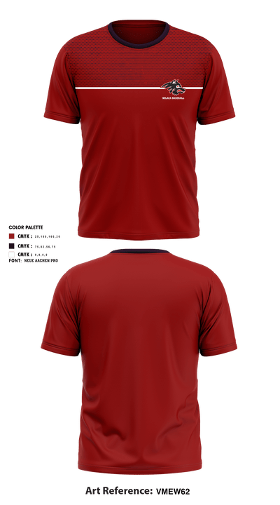 Milaca High School Baseball 25447795 Short Sleeve Performance Shirt - 1