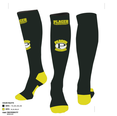Placer High School Wrestling 12287090 Custom Socks - 1