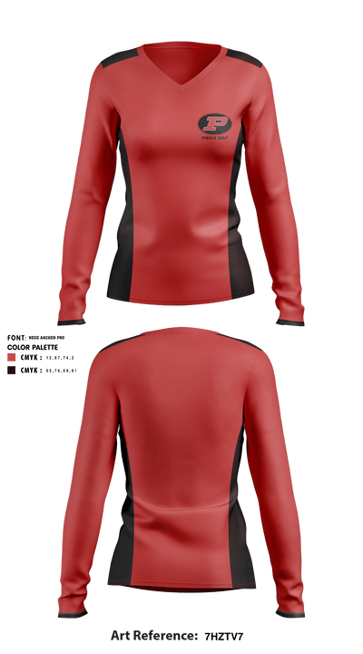 Pisgah high school 44927683 Women's Long Sleeve V-neck Shirt - 1