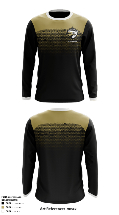 Arroyo Valley High School Swimming 84930750 Long Sleeve Performance Shirt - 1