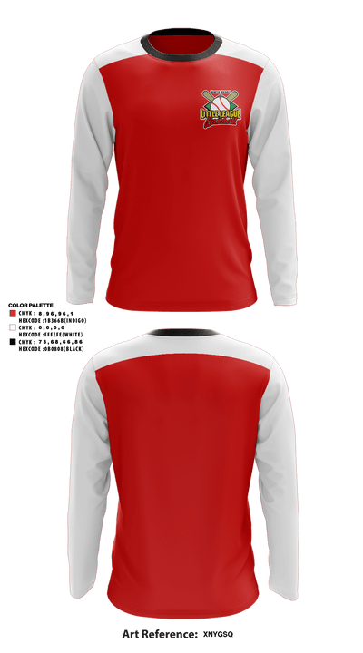 North Henry Youth Baseball Association 93811895 Long Sleeve Performance Shirt - 1
