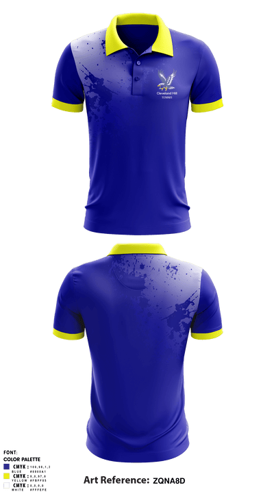 Cleveland Hill High School Tennis 1461357 Short Sleeve Performance Polo - 1