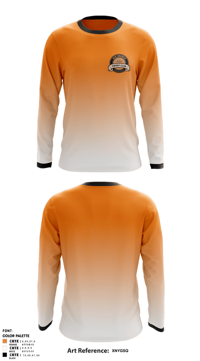 Big Orange Tipoff Club 86633993 Long Sleeve Shooting Shirt - 1