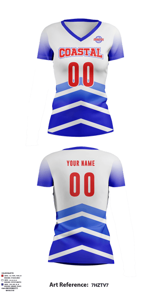 Women's Short Sleeve Vneck Shirt, Coastal Volleyball Club, Women's Volleyball, Teamtime, Team time, sublimation, custom sports apparel, team uniforms, spirit wear, spiritwear, sports uniforms, custom shirts, team store, custom team store, fundraiser sports, apparel fundraiser