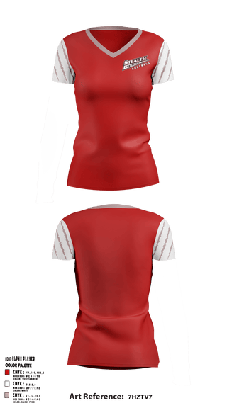 Women's Short Sleeve Vneck Shirt, Stealth Softball Org, Softball, Teamtime, Team time, sublimation, custom sports apparel, team uniforms, spirit wear, spiritwear, sports uniforms, custom shirts, team store, custom team store, fundraiser sports, apparel fundraiser