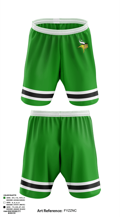 North Stokes Vikings 16575404 Athletic Shorts With Pockets - 1
