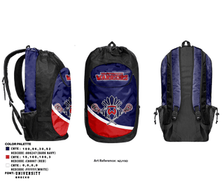 Gear Bag, Wappingers Warriors Youth Lacrosse, Men's Lacrosse, Teamtime, Team time, sublimation, custom sports apparel, team uniforms, spirit wear, spiritwear, sports uniforms, custom shirts, team store, custom team store, fundraiser sports, apparel fundraiser