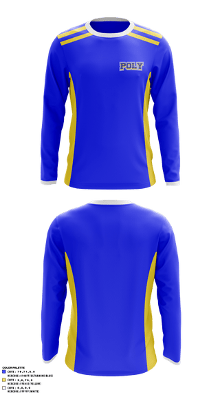 Long Sleeve Performance Shirt, Poly High School, Football, Teamtime, Team time, sublimation, custom sports apparel, team uniforms, spirit wear, spiritwear, sports uniforms, custom shirts, team store, custom team store, fundraiser sports, apparel fundraiser