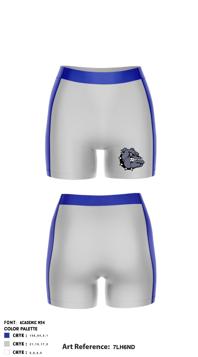 Mastery South Lady Bulldogs 88871826 Women's Compression Shorts - 2