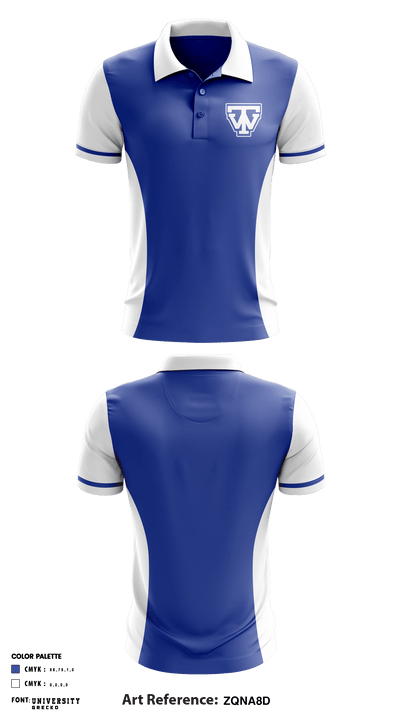 Daniel Webster High School Women's Volleyball 14001476 Short Sleeve Performance Polo - 1