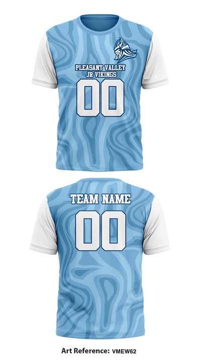 Pleasant Valley Jr Vikings 90852984 Short Sleeve Performance Shirt - 2