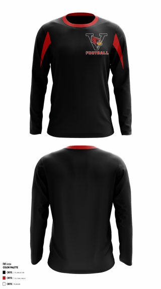 Long Sleeve Shooting Shirt, Verdigris Youth Football and Cheer, Football, Teamtime, Team time, sublimation, custom sports apparel, team uniforms, spirit wear, spiritwear, sports uniforms, custom shirts, team store, custom team store, fundraiser sports, apparel fundraiser