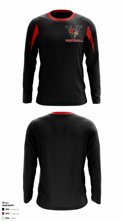 Verdigris Youth Football and Cheer 25693594 Long Sleeve Shooting Shirt - 1
