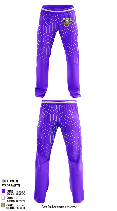 University of North Alabama Golf 30917491 Sweatpants - 1