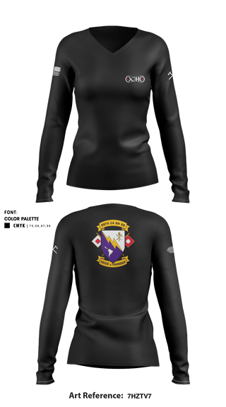 Women's Long Sleeve Vneck Shirt, , Army, Teamtime, Team time, sublimation, custom sports apparel, team uniforms, spirit wear, spiritwear, sports uniforms, custom shirts, team store, custom team store, fundraiser sports, apparel fundraiser