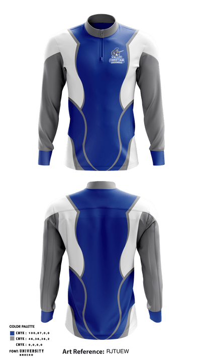 Valley Christian High School Wrestling 60358904 Quarter Zip Jacket - 1