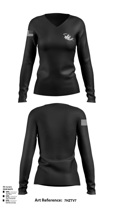 Reaper 79510117 Women's Long Sleeve V-neck Shirt - 1