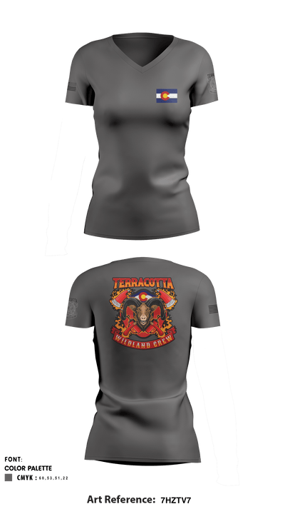 GRIZZLY MOUNTAIN INTER-AGENCY 79848198 Women's Short Sleeve V-neck Shirt - 2