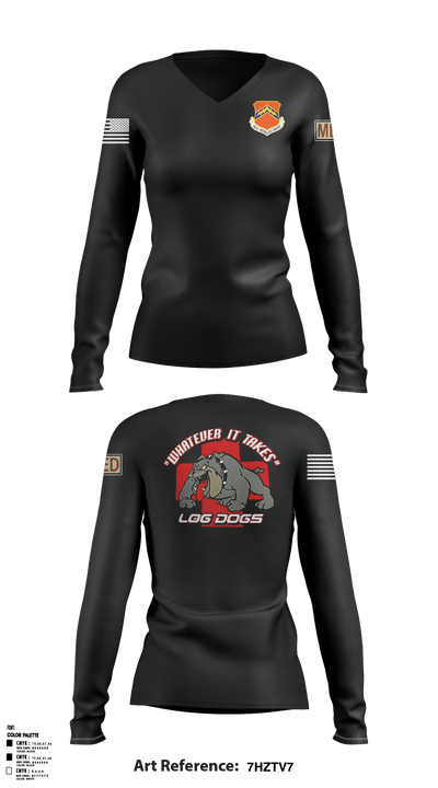 56 MDSS - MEDLOG 13271901 Women's Long Sleeve V-neck Shirt - 1