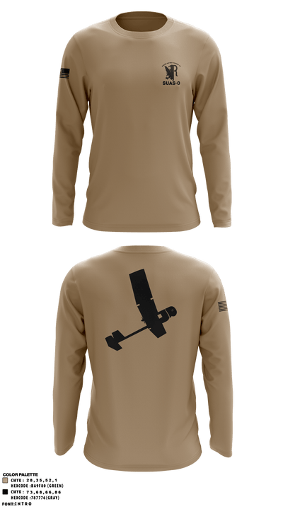 332 AEW / 332 ESFS 20613059 Long Sleeve Performance Shirt - 1