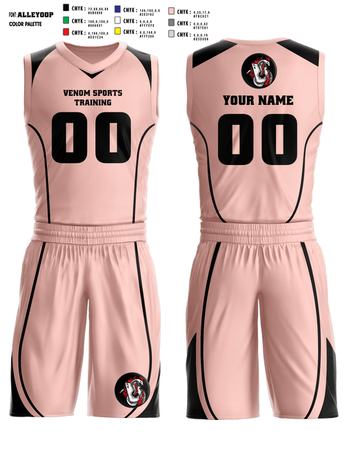 Basketball Uniform, Venom Sports Training, Men's Basketball, Teamtime, Team time, sublimation, custom sports apparel, team uniforms, spirit wear, spiritwear, sports uniforms, custom shirts, team store, custom team store, fundraiser sports, apparel fundraiser