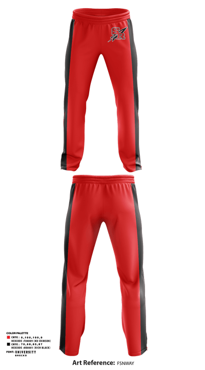 Slippery Rock Area High School Track 33849754 Sweatpants - 1