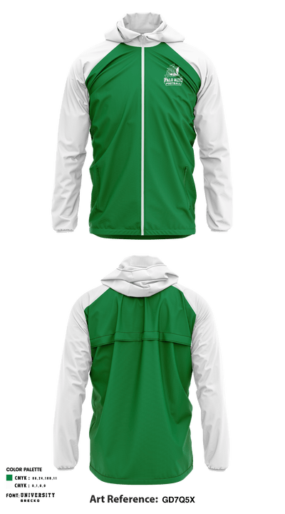 Palo Alto High School Football 74220042 Windbreaker - 1