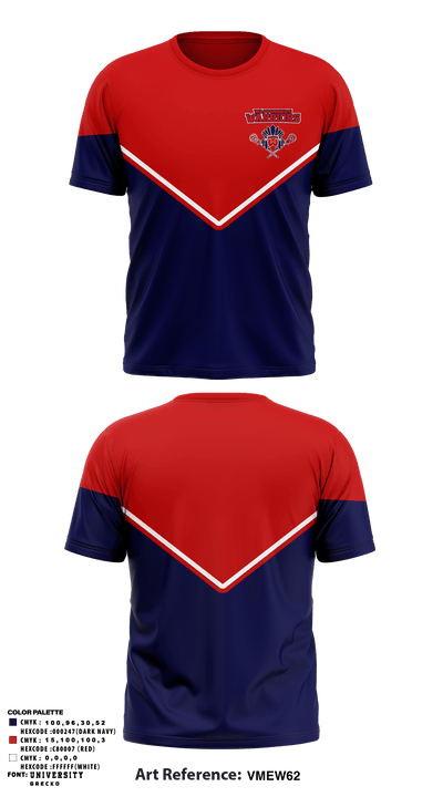 Wappingers Warriors Youth Lacrosse 64687231 Short Sleeve Performance Shirt - 1
