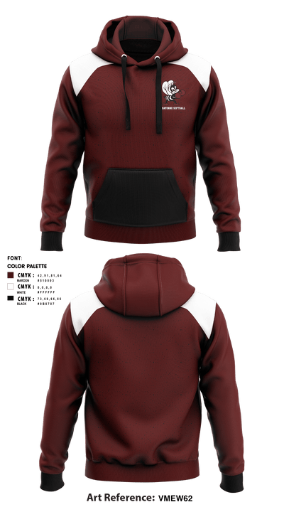 Bayonne High School Softball 64387512 Hoodie - 1
