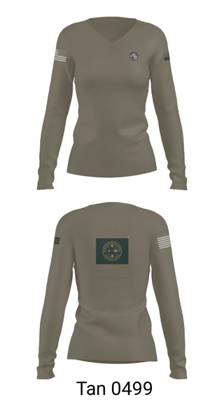 Women's Long Sleeve Vneck Shirt, , Army, Teamtime, Team time, sublimation, custom sports apparel, team uniforms, spirit wear, spiritwear, sports uniforms, custom shirts, team store, custom team store, fundraiser sports, apparel fundraiser