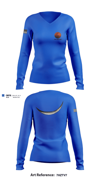 Women's Long Sleeve Vneck Shirt, , Space Force, Teamtime, Team time, sublimation, custom sports apparel, team uniforms, spirit wear, spiritwear, sports uniforms, custom shirts, team store, custom team store, fundraiser sports, apparel fundraiser