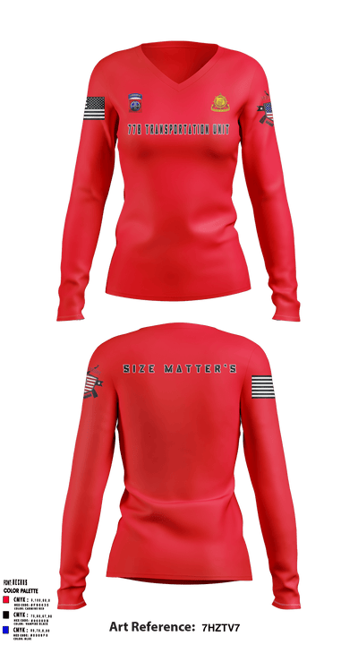 778 Transportation Unit 3818155 Women's Long Sleeve V-neck Shirt - 1