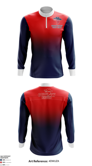 Quarter Zip Jacket, Saugerties Outlaws Youth Football, Football, Teamtime, Team time, sublimation, custom sports apparel, team uniforms, spirit wear, spiritwear, sports uniforms, custom shirts, team store, custom team store, fundraiser sports, apparel fundraiser