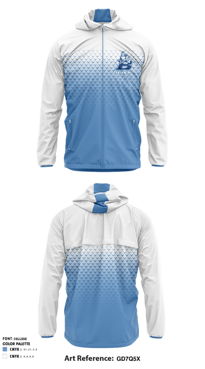 L D Bell High School Swimming 75166621 Windbreaker - 1