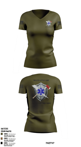 Women's Short Sleeve Vneck Shirt, Willits Little Lake JRTF, Police, Teamtime, Team time, sublimation, custom sports apparel, team uniforms, spirit wear, spiritwear, sports uniforms, custom shirts, team store, custom team store, fundraiser sports, apparel fundraiser