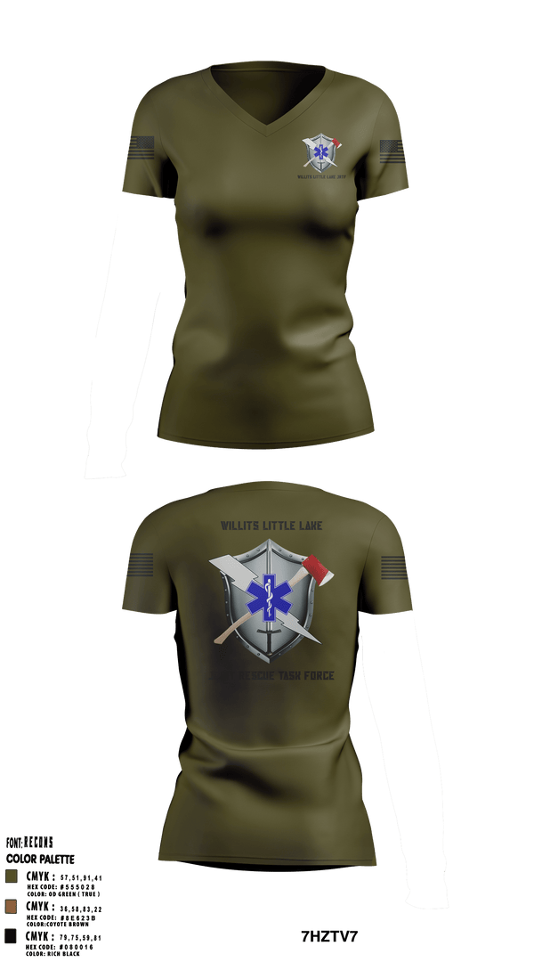 Women's Short Sleeve Vneck Shirt, Willits Little Lake JRTF, Police, Teamtime, Team time, sublimation, custom sports apparel, team uniforms, spirit wear, spiritwear, sports uniforms, custom shirts, team store, custom team store, fundraiser sports, apparel fundraiser