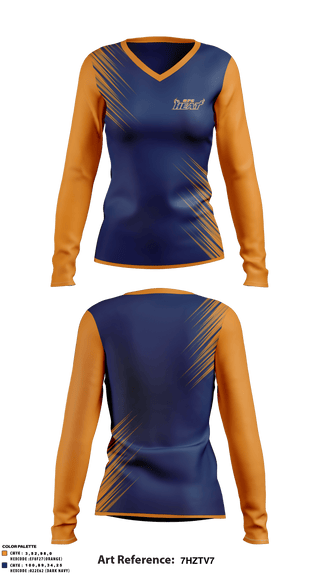 Women's Long Sleeve Vneck Shirt, Ofc Heat Fastpitch Softball, Softball, Teamtime, Team time, sublimation, custom sports apparel, team uniforms, spirit wear, spiritwear, sports uniforms, custom shirts, team store, custom team store, fundraiser sports, apparel fundraiser