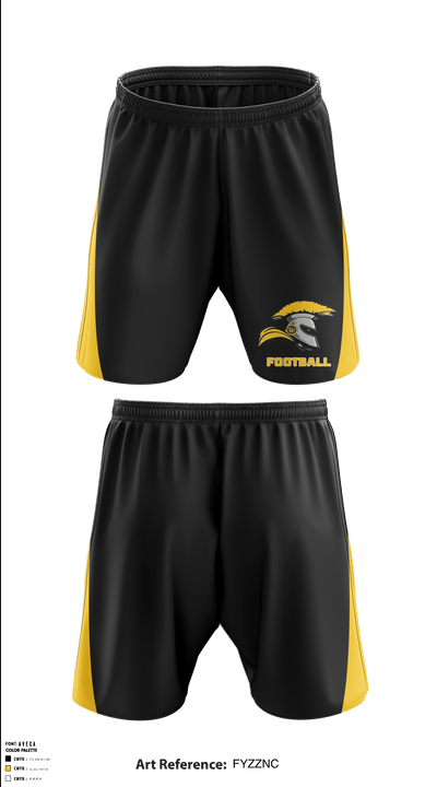 Waupun Warrior Football 75586591 Athletic Shorts With Pockets - 1
