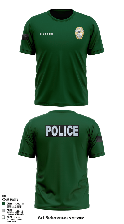 Church Point Police 92600366 Short Sleeve Performance Shirt - 1