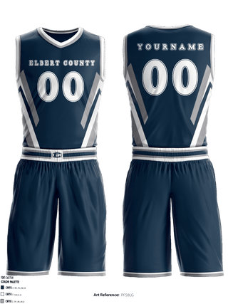 Basketball Uniform, Elbert County High School Basketball, Men's Basketball, Teamtime, Team time, sublimation, custom sports apparel, team uniforms, spirit wear, spiritwear, sports uniforms, custom shirts, team store, custom team store, fundraiser sports, apparel fundraiser