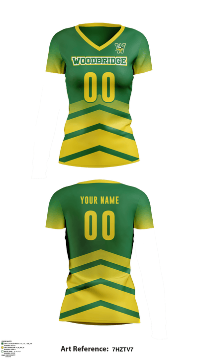 Woodbridge High School Volleyball 47184148 Short Sleeve Performance Shirt - 3