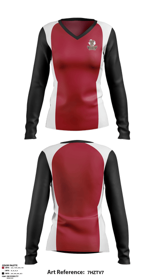 Women's Long Sleeve Vneck Shirt, Tuloso-Midway High School Soccer, Men's Soccer, Teamtime, Team time, sublimation, custom sports apparel, team uniforms, spirit wear, spiritwear, sports uniforms, custom shirts, team store, custom team store, fundraiser sports, apparel fundraiser