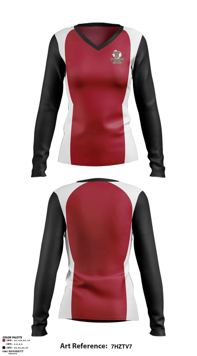 Tuloso-Midway High School Soccer 27216410 Women's Long Sleeve V-neck Shirt - 1