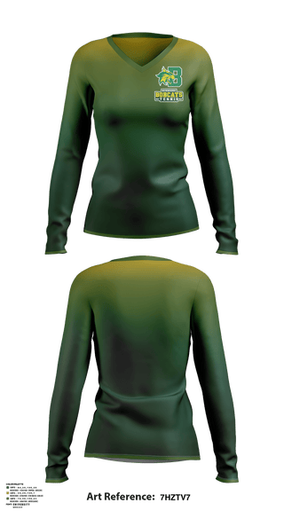 Women's Long Sleeve Vneck Shirt, Bobcat Tennis, Tennis, Teamtime, Team time, sublimation, custom sports apparel, team uniforms, spirit wear, spiritwear, sports uniforms, custom shirts, team store, custom team store, fundraiser sports, apparel fundraiser