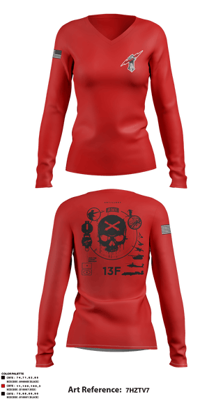 Women's Long Sleeve Vneck Shirt, , Army, Teamtime, Team time, sublimation, custom sports apparel, team uniforms, spirit wear, spiritwear, sports uniforms, custom shirts, team store, custom team store, fundraiser sports, apparel fundraiser