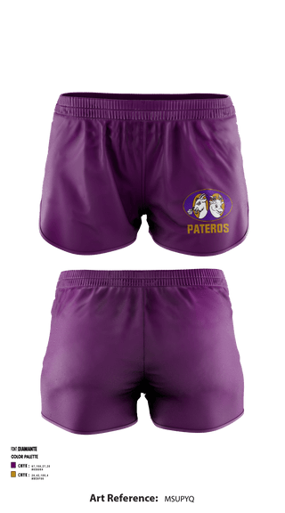 Women's Shorts, Pateros High School, Spirit Store, Teamtime, Team time, sublimation, custom sports apparel, team uniforms, spirit wear, spiritwear, sports uniforms, custom shirts, team store, custom team store, fundraiser sports, apparel fundraiser